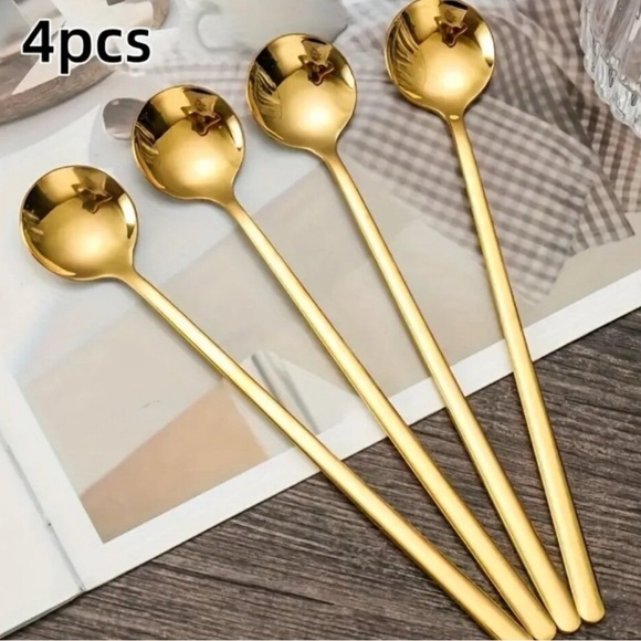 Other - Elegant Gold Spoon Set - 4 Pieces‎